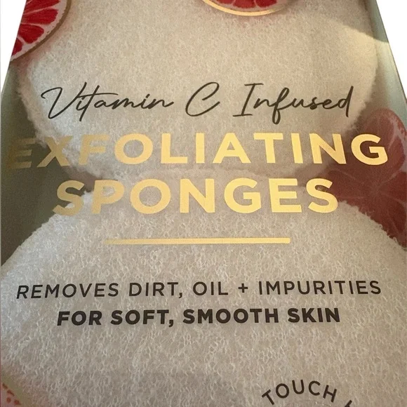 Body Prescriptions Set of 4 Vitamin C Infused Sponges and PInk Sky Vit C Scrub - Picture 4 of 5